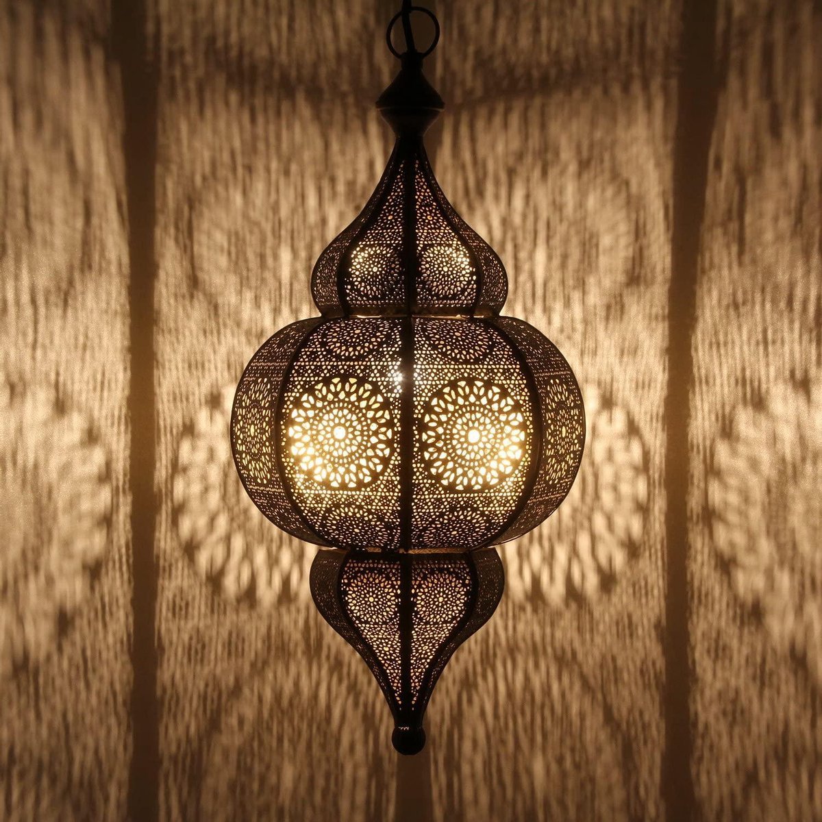 Oosterse lamp hanglamp Moulouk zwart | bol.com