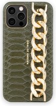 iDeal of Sweden Statement Case Chain Handle voor iPhone 12/12 Pro Green Snake - Chain Handle