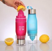 Fruit Infuser Detox Bottle - Waterfles - Fles - Bidon - ROZE - Fles met centrifuge - Centrifuge - H2O - SEIZOENS HIT - PRO HEALTH - PRO FIT