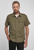 Heren - Mannen - Menswear - Modern - Urban - Casual - Streetwear - Dikke kwaliteit - Shirt - Ripstop - Shortsleeve - Blouse - US overhemd olive