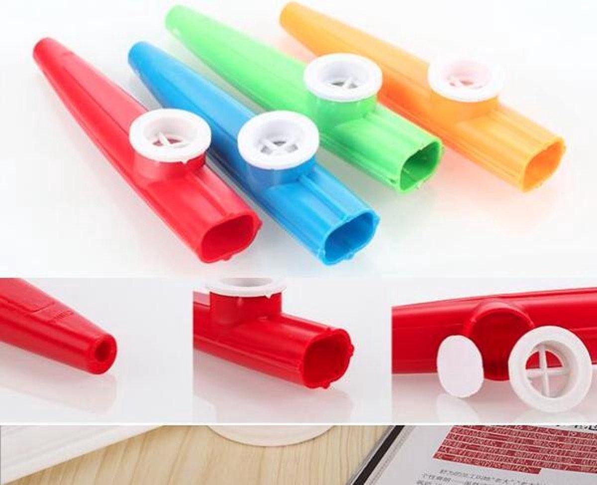 Plastic Kazoos Muziekinstrumenten met Kazoo Fluit Diafragma's voor Gift, Prijs en Feestgunsten, 5 Kleuren (10 stuks