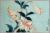 JUNIQE - Poster met kunststof lijst Hokusai - Trumpet Lilies -40x60