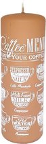 Lichtbruin Cappuccino coffee frappe stompkaars 200/70 (62 uur)