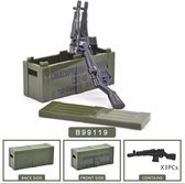 J22 - Russische wapenkist met 3x een SVT40 - Custom printed -  - Lego fit - WW2 - Soldaten - Militair - Tank - Army - Bouwstenen - Wapens - Geweren - Brick - Tweede Wereld Oorlog -