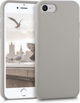 kwmobile telefoonhoesje voor Apple iPhone SE (2022) / iPhone SE (2020) / iPhone 8 / iPhone 7 - Hoesje met siliconen coating - Smartphone case in taupe