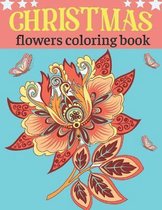 Christmas flowers coloring book