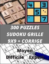 300 Puzzles Sudoku Grille 9x9 + Corrige