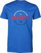 Brunotti tim O-hals shirt logo blauw - XL