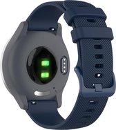 YONO Siliconen Sport Bandje 18mm - Horlogebandje geschikt voor Garmin Vivoactive 4S - Venu 2S - Vivomove 3S - Donkerblauw