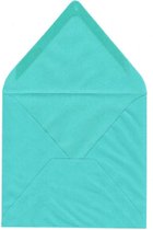 Luxe Vierkante enveloppen - 50 stuks - Aqua - 14x14 - 100grams