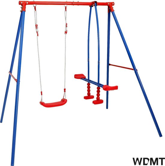 Schommel /Metalen speeltoestel 3-zits van WDMT™ | 1,9 x 1,4 x 1,8 meter |  Tuinschommel... | bol.com