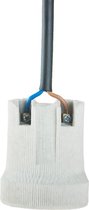 Snoerboer E27 fitting - porselein - mat klassiek