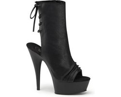 Pleaser Enkellaars -44 Shoes- DELIGHT-1018 US 13 Zwart