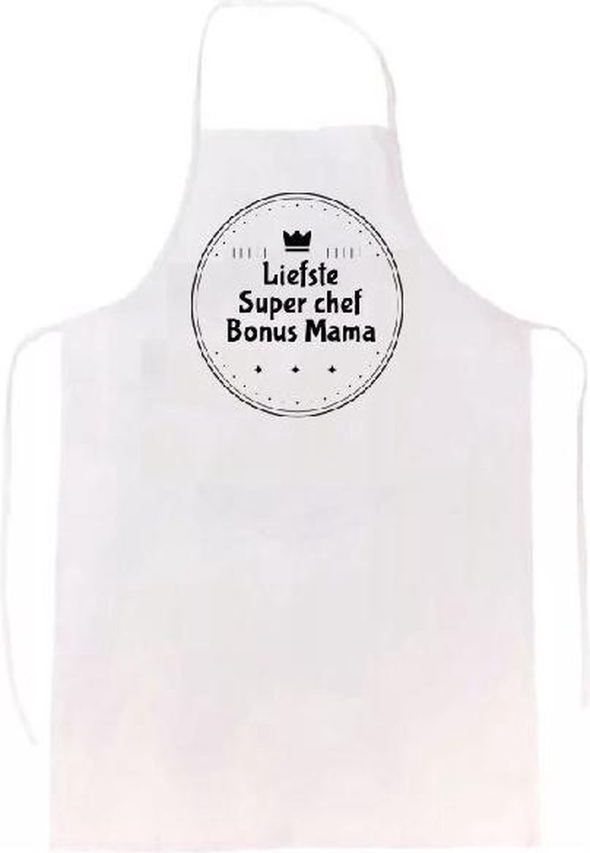 Akyol - Liefste super chef bonus mama keukenschort dames - Cadeau voor moeder - 70 x 97 cm - Keukenschorten - barbecue accessoires - Akyol