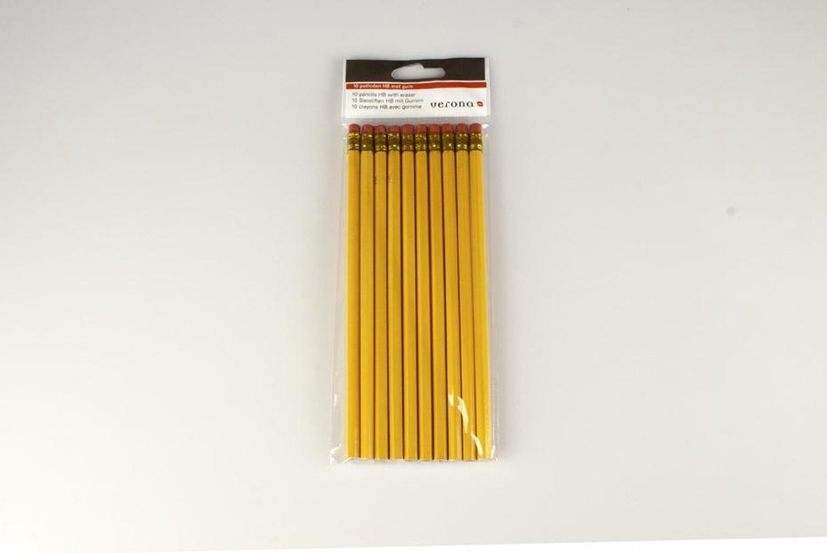Verona potloden met gum 10 stuks