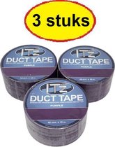 IT'z Duct Tape 32- Paars 3 stuks  48 mm x 10m |  tape - plakband - ducktape - ductape