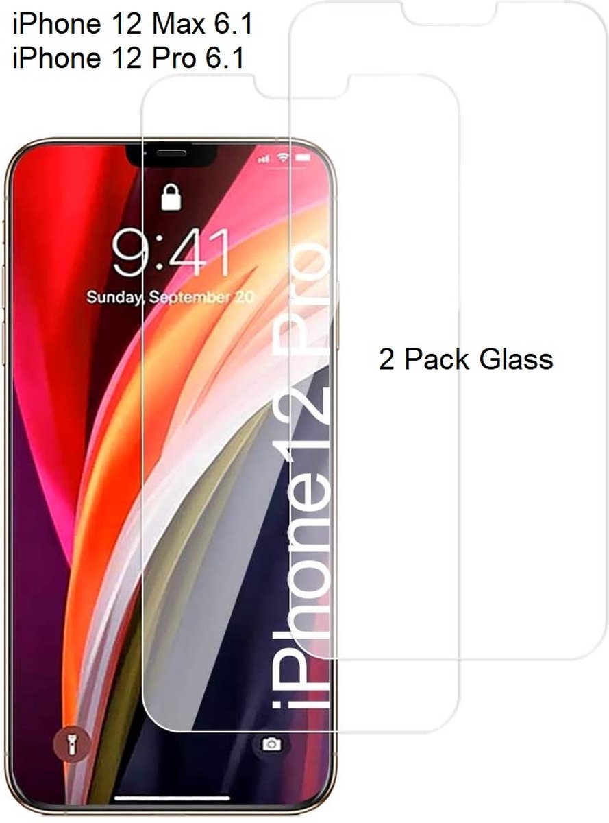 Screenprotector Geschikt voor 12 / 12 Pro Screenprotector 2 Pack / Tempered Glass