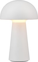 LED Tafellamp - Trion Lenio - 2W - Warm Wit 3000K - USB Oplaadbaar - Rond - Mat Wit - Kunststof - BES LED