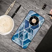 Voor Huawei Mate 40 Frosted Fashion Marble Shockproof TPU beschermhoes (donkerblauw vierkant)