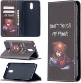 Voor Nokia 2.3 Gekleurde Tekening Patroon Onzichtbare Magnetische Horizontale Flip PU Lederen Case met Houder & Kaartsleuven & Portemonnee (Beer)