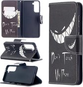 Voor Samsung Galaxy S21 5G Gekleurde tekening patroon Horizontale flip lederen tas met houder & kaartsleuven & portemonnee (grijns)