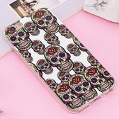Voor iPhone 6 & 6s Noctilucent IMD Skull Pattern Soft TPU Back Case Protector Cover