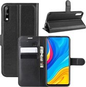 Voor Huawei Enjoy 10 Litchi Texture Horizontale Flip Leren Case met Portemonnee & Houder & Kaartsleuven (Zwart)