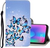 Voor Huawei Honor 10 Lite 3D Gekleurde Tekening Horizontale Flip PU Lederen Case met Houder & Kaartsleuven & Portemonnee (meerdere Vlinders)