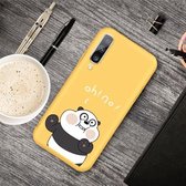 Voor Galaxy A70 Cartoon dier patroon schokbestendig TPU beschermhoes (gele panda)