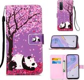 Voor Huawei nova 7 5G Schilderen Horizontale Flip Leren Case met Houder & Kaartsleuf & Portemonnee & Lanyard (Sakura Panda)