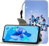 Voor Huawei Nova 5i / P20 Lite (2019) Gekleurde Tekening Horizontale Flip Leren Case met Houder & Kaartsleuf & Portemonnee (Veel Vlinders)