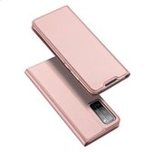 Voor Huawei Honor 30 Pro + DUX DUCIS Skin Pro-serie Horizontale flip PU + TPU lederen hoes, met houder en kaartsleuven (roségoud)