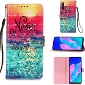 Voor Huawei P40 Lite E / Y7P 3D Schilderen Horizontale Flip Leren Case met Houder & Kaartsleuf & Lanyard (Catch Dream)