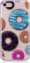 Zachte TPU-hoes met donutpatroon voor iPhone SE 2020 & 8 & 7