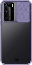 Voor Huawei P40 Pro MOFI Xing Dun-serie PC + TPU Anti-peep Waterdicht en Anti-drop All-inclusive beschermende schaal, doorschijnend Frosted (paars)
