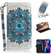 Voor iPhone 12 mini 3D Gekleurde Tekening Horizontale Flip Leren Case met Houder & Kaartsleuven & Portemonnee & Lanyard (Pauwkrans)
