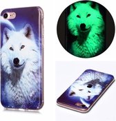 Voor iPhone 6 Lichtgevende TPU zachte beschermhoes (Starry Sky Wolf)