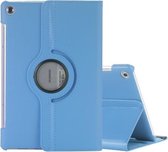 Voor Huawei MediaPad M5 10,8 inch Litchi Texture PU lederen tas met gedraaide houder & slaap- / wekfunctie (blauw)