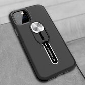 Schokbestendige TPU + pc-beschermhoes met houder voor iPhone 11 Pro (zwart)