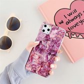 Voor iPhone 11 Pro TPU Smooth Marbled IMD mobiele telefoonhoes (Purple Stone F10)