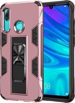 Voor Huawei P Smart (2019) Armor Shockproof TPU + PC Magnetische beschermhoes met onzichtbare houder (Rose Gold)