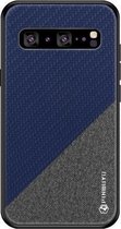 PINWUYO Honors Series schokbestendige pc + TPU beschermhoes voor Galaxy S10 5G (blauw)