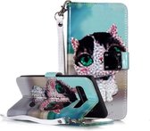 Magisch 3D Helder Gekleurd Tekening Patroon Horizontale Flip PU Leren Case met Houder & Kaartsleuven & Portemonnee & Fotolijst voor Galaxy S10 + (Leuke Kat)