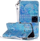 Magisch 3D Helder Gekleurd Tekening Patroon Horizontale Flip PU Leren Case met Houder & Kaartsleuven & Portemonnee & Fotolijst voor Galaxy A40 (Tribes Olifant)