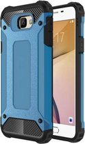 Voor Galaxy J5 Prime Tough Armor TPU + pc combinatiehoes (blauw)