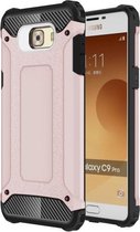 Voor Galaxy C9 Pro Tough Armor TPU + pc combinatiebehuizing (roségoud)