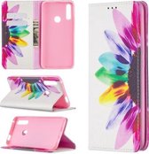 Voor Huawei P smart Z Gekleurde Tekening Patroon Onzichtbare Magnetische Horizontale Flip PU Lederen Case met Houder & Kaartsleuven & Portemonnee (Zonnebloem)