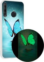 Voor Huawei Y6p Luminous TPU mobiele telefoon beschermhoes (vlinder)