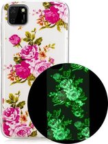 Voor Huawei Y5p Luminous TPU mobiele telefoon beschermhoes (Rose Flower)