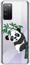 Voor Huawei Honor X10 5G schokbestendig geschilderd TPU beschermhoes (bamboe panda)